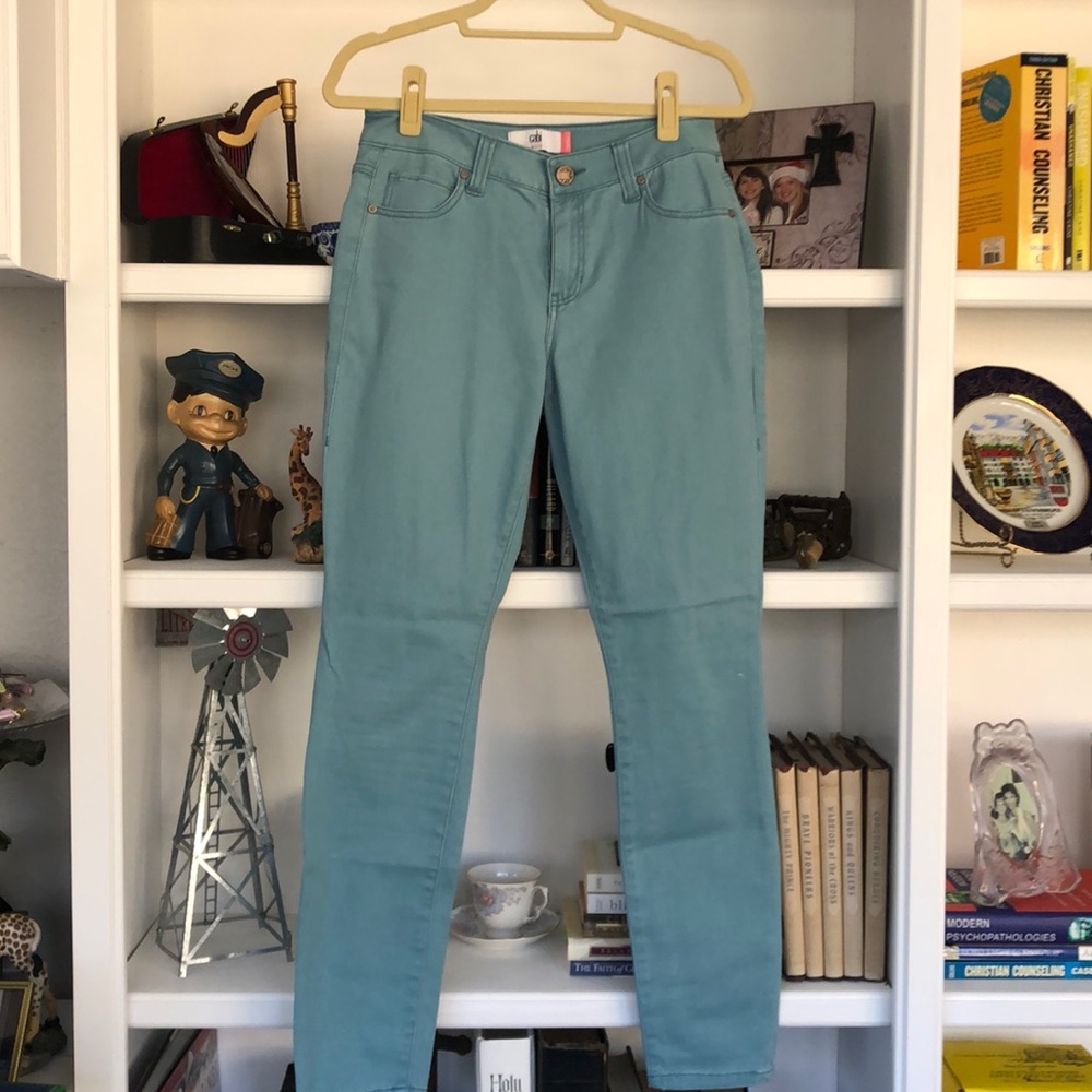 CAbi Teal Skinny Jeans